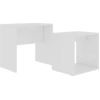 Image de vidaXL Ensemble de tables basses blanc 48x30x45 cm bois composite