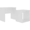 Image de Vidaxl - Ensemble De Tables Basses Blanc 48x30x45 Cm Aggloméré