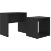Image de vidaXL Ensemble de tables basses Noir 48x30x45 cm Bois composite
