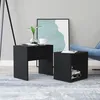 Image de Vidaxl - Ensemble De Table Basse Noir 48x30x45 Cm Bois D'Ingénierie