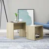 Image de Vidaxl Coffee Table Set Sonoma Oak 48x30x45 Cm Engineered Wood