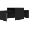 Image de vidaXL Ensemble de tables basses Noir 100x48x40 cm Bois composite