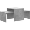 Image de vidaXL Ensemble de tables basses gris béton 100x48x40 cm Bois composite