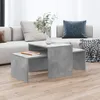 Image de Vidaxl - Ensemble De Table Basse Gris Béton 100x48x40 Cm Bois Ingénierie