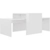 Image de vidaXL Ensemble de tables basses blanc brillant 100x48x40 cm bois composite