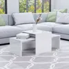 Image de Vidaxl - Ensemble De Table Basse Blanc Brillant Bois D'Ingénierie