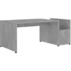 Image de Table Basse Gris Béton 90x45x35 Cm Bois D'Ingénierie - Vidaxl