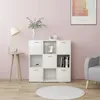 Image de Vidaxl - Librairie Élégante Avec Des Compartiments Ouverts Et 5 Portes En Bois Mobile Moderne Différentes Couleurs Couleur : Blanc