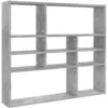 Image de Tagère Murale Gris Béton 90x16x78 Cm Bois D'Ingénierie Vidaxl