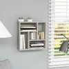 Image de Vidaxl - Tagère Murale Gris Béton 45,1x16x45,1 Cm Bois D'Ingénierie