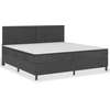 Image de vidaXL Lit boxspring gris foncé tissu 200x200 cm