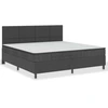 Image de vidaXL Lit boxspring gris foncé tissu 200x200 cm