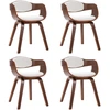 Image de vidaXL Chaises de salle à manger 4 pcs. Bois courbé et similicuir