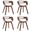 Image de Vidaxl Chaises À Manger Lot De 4 Bois Courbé Et Similicuir