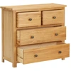 Image de vidaXL Commode 80x35x75 cm chêne massif