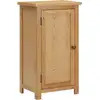 Image de Vidaxl   Armoire En Bois De Chêne Massif 45x32x85 Cm   3 Étagères Intérieures   Finition Naturelle   Pour Rangement Cuisine Et Salle À Manger