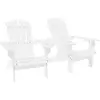 Image de Chaises De Jardin Adirondack Avec Table Bois De Sapin Blanc Vidaxl