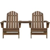 Image de vidaXL Chaises de jardin Adirondack avec table en bois massif de sapin brun