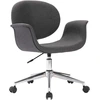 Image de vidaXL Chaise de bureau pivotante Gris Tissu
