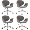 Image de Chaises Pivotantes À Manger Lot De 4 Gris Tissu Vidaxl