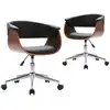 Image de vidaXL Chaise de salle à manger 2 pcs. Pivotantes Noir Similicuir