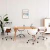 Image de Chaises Pivotantes À Manger Lot De 4 Blanc Similicuir Vidaxl