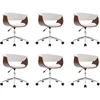 Image de vidaXL Chaises de salle à manger 6 pcs. Pivotant Blanc Similicuir