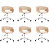 Image de vidaXL Chaises de salle à manger 6 pcs. Pivotant Crème Similicuir