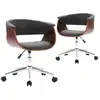 Image de vidaXL Chaise de salle à manger 2 pcs. Pivotant Gris Tissu