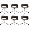 Image de vidaXL Chaise de salle à manger pivotante 6 pcs. Gris Tissu
