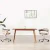 Image de Chaises Pivotantes À Manger Lot De 2 Taupe Bois Courbé Et Tissu Vidaxl