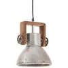 Image de vidaXL Lampe à suspendre style industriel 25 W argentée ronde 19 cm E27