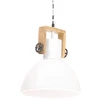 Image de vidaXL Lampe à suspendre style industriel 25 W blanc rond 30 cm E27