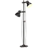 Image de vidaXL Lampadaire 2 flammes noir E27 Fonte
