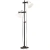 Image de vidaXL Lampadaire 2 flammes blanc E27 Fonte