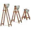 Image de vidaXL Lampadaires 3 pcs argent E27 Mango bois massif
