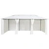 Image de vidaXL Pavillon avec rideaux 600x298x270 cm Blanc 180g/m