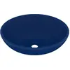 Image de vidaXL avabo ovale mat bleu foncé 40x33 cm Céramique