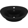 Image de vidaXL Lavabo de luxe Débordement Noir mat 58,5x39cm Céramique