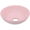 Image de vidaXL Lavabo en céramique Mattrosa Rond