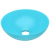 Image de vidaXL Lavabo en céramique vert clair rond