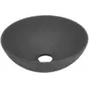 Image de vidaXL Lavabo en céramique gris foncé rond