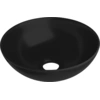 Image de vidaXL Lavabo en céramique noir mat rond