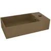 Image de vidaXL Lavabo de salle de bains avec trop-plein Céramique Crème Mat