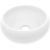 Image de vidaXL Lavabo de luxe Rond Mat Blanc 40x15 cm Céramique
