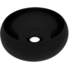 Image de vidaXL Lavabo de luxe Rond Mat Noir 40x15 cm Céramique