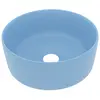 Image de vidaXL Lavabo ond Mat Bleu clair 40x15 cm Céramique