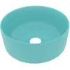 Image de vidaXL Lavabo de luxe Rond Mat Vert clair 40x15 cm Céramique