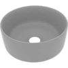 Image de vidaXL Lavabo de luxe Rond Mat Gris clair 40x15 cm Céramique