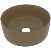 Image de vidaXL Lavabo de luxe Rond Mat Crème 40x15 cm Céramique
